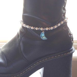 Handmade Swarovski Crystal AB Moon "Bootlet"